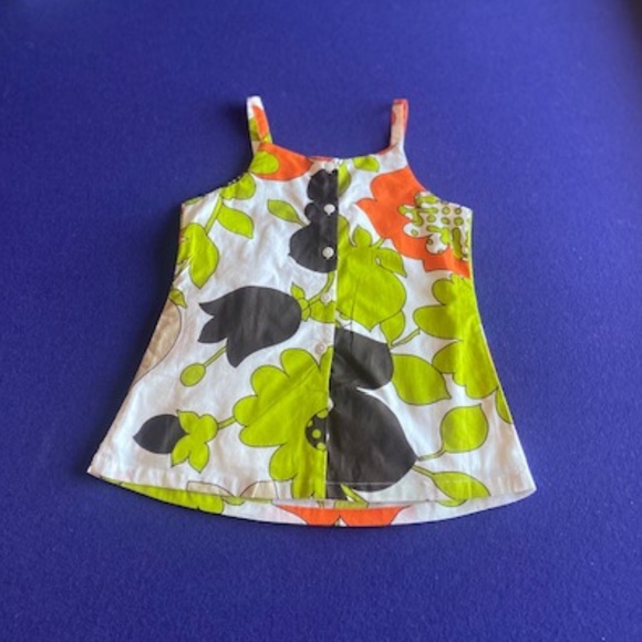 Beetlejuice London Green Brown And Orange Print Dress Girls Size 6x - Picture 3 of 4